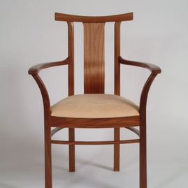 walnut chair facing forward