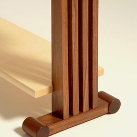 wooden shelves 